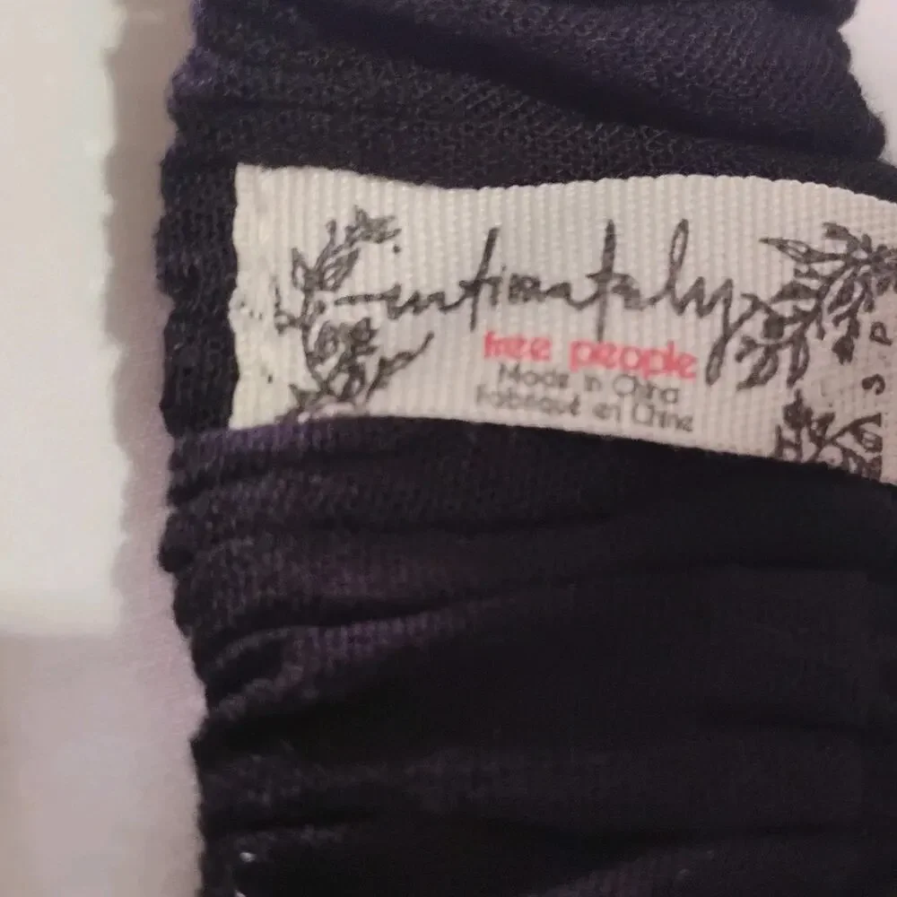 Free People Intimately Rhinestone Halter Bralette Black Adjustable Strap Size S